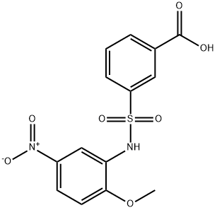 3-(2-METHOXY-5-NITRO-PHENYLSULFAMOYL)-BENZOIC ACID Struktur