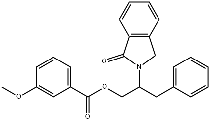 2-(1-OXO-1,3-DIHYDRO-2H-ISOINDOL-2-YL)-3-PHENYLPROPYL 3-METHOXYBENZENECARBOXYLATE Struktur