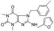 8-[(2-FURYLMETHYL)AMINO]-1,3-DIMETHYL-7-(3-METHYLBENZYL)-3,7-DIHYDRO-1H-PURINE-2,6-DIONE Struktur