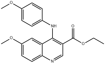 ETHYL 6-METHOXY-4-(4-METHOXYANILINO)-3-QUINOLINECARBOXYLATE Struktur