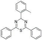 4-(2-METHYLPHENYL)-2,6-DIPHENYL-4H-1,3,5-THIADIAZINE Struktur