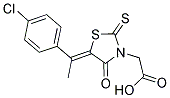 (5-[1-(4-CHLOROPHENYL)ETHYLIDENE]-4-OXO-2-THIOXO-1,3-THIAZOLIDIN-3-YL)ACETIC ACID Struktur