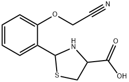 2-(2-CYANOMETHOXY-PHENYL)-THIAZOLIDINE-4-CARBOXYLIC ACID Struktur