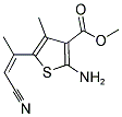 2-AMINO-5-((Z)-2-CYANO-1-METHYL-VINYL)-4-METHYL-THIOPHENE-3-CARBOXYLIC ACID METHYL ESTER Struktur