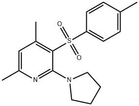 4,6-DIMETHYL-2-(1-PYRROLIDINYL)-3-PYRIDINYL 4-METHYLPHENYL SULFONE Struktur