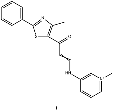 1-METHYL-3-([(E)-3-(4-METHYL-2-PHENYL-1,3-THIAZOL-5-YL)-3-OXO-1-PROPENYL]AMINO)PYRIDINIUM IODIDE Struktur