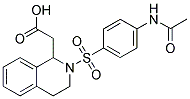[2-(4-ACETYLAMINO-BENZENESULFONYL)-1,2,3,4-TETRAHYDRO-ISOQUINOLIN-1-YL]-ACETIC ACID Struktur