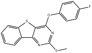 4-(4-FLUOROPHENOXY)-2-(METHYLSULFANYL)[1]BENZOTHIENO[3,2-D]PYRIMIDINE Struktur