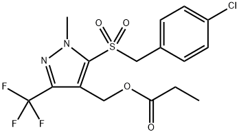 [5-[(4-CHLOROBENZYL)SULFONYL]-1-METHYL-3-(TRIFLUOROMETHYL)-1H-PYRAZOL-4-YL]METHYL PROPIONATE Struktur