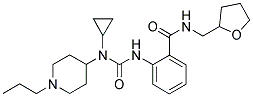 N-CYCLOPROPYL-N-(1-PROPYLPIPERIDIN-4-YL)-N'-[2-((TETRAHYDROFURFURYLAMINO)CARBONYL)PHENYL]UREA Struktur