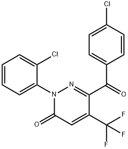 6-(4-CHLOROBENZOYL)-2-(2-CHLOROPHENYL)-5-(TRIFLUOROMETHYL)-3(2H)-PYRIDAZINONE Struktur