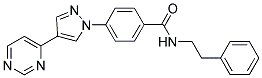 N-(2-PHENYLETHYL)-4-[4-(PYRIMIDIN-4-YL)-1H-PYRAZOL-1-YL]BENZAMIDE Struktur