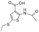 2-(ACETYLAMINO)-5-(ETHYLSULFANYL)THIOPHENE-3-CARBOXYLIC ACID Struktur