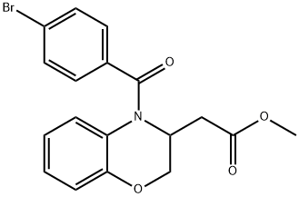 METHYL 2-[4-(4-BROMOBENZOYL)-3,4-DIHYDRO-2H-1,4-BENZOXAZIN-3-YL]ACETATE Struktur