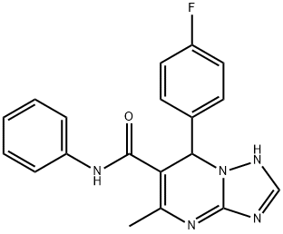 7-(4-FLUOROPHENYL)-5-METHYL-N-PHENYL-4,7-DIHYDRO[1,2,4]TRIAZOLO[1,5-A]PYRIMIDINE-6-CARBOXAMIDE Struktur