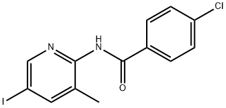 4-CHLORO-N-(5-IODO-3-METHYL-2-PYRIDINYL)BENZENECARBOXAMIDE Struktur