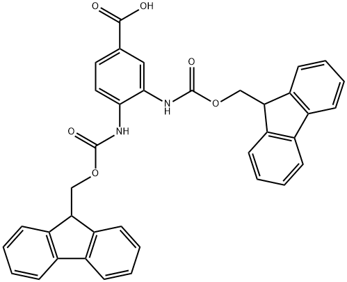 DI-FMOC-3,4-DIAMINOBENZOIC ACID Struktur