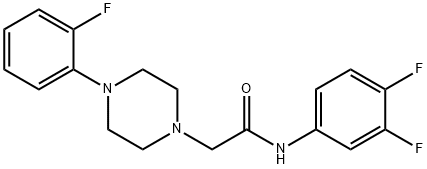 N-(3,4-DIFLUOROPHENYL)-2-[4-(2-FLUOROPHENYL)PIPERAZINO]ACETAMIDE Struktur