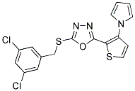 2-[(3,5-DICHLOROBENZYL)SULFANYL]-5-[3-(1H-PYRROL-1-YL)-2-THIENYL]-1,3,4-OXADIAZOLE Struktur