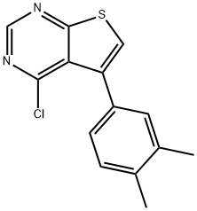 4-CHLORO-5-(3,4-DIMETHYLPHENYL)THIENO[2,3-D]PYRIMIDINE Struktur