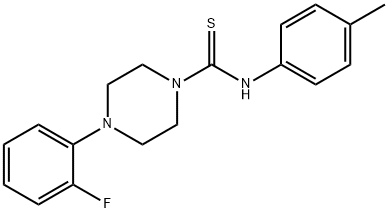 (4-(2-FLUOROPHENYL)PIPERAZINYL)((4-METHYLPHENYL)AMINO)METHANE-1-THIONE Struktur