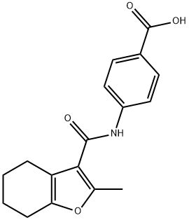 4-[(2-METHYL-4,5,6,7-TETRAHYDRO-BENZOFURAN-3-CARBONYL)-AMINO]-BENZOIC ACID Struktur