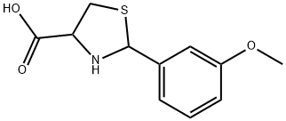 2-(3-METHOXY-PHENYL)-THIAZOLIDINE-4-CARBOXYLIC ACID Struktur