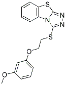 3-[2-(3-METHOXY-PHENOXY)-ETHYLSULFANYL]-BENZO[4,5]THIAZOLO[2,3-C][1,2,4]TRIAZOLE Struktur