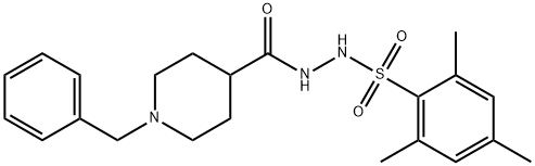 N'-[(1-BENZYL-4-PIPERIDINYL)CARBONYL]-2,4,6-TRIMETHYLBENZENESULFONOHYDRAZIDE Struktur