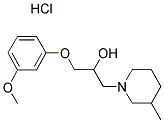 1-(3-METHOXYPHENOXY)-3-(3-METHYLPIPERIDIN-1-YL)PROPAN-2-OL HYDROCHLORIDE Struktur