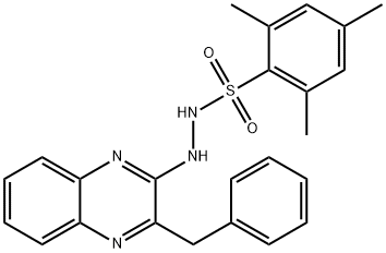 N'-(3-BENZYL-2-QUINOXALINYL)-2,4,6-TRIMETHYLBENZENESULFONOHYDRAZIDE Struktur