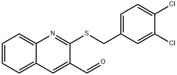 2-[(3,4-DICHLOROBENZYL)SULFANYL]-3-QUINOLINECARBALDEHYDE Struktur