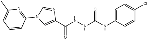 N-(4-CHLOROPHENYL)-2-([1-(6-METHYL-2-PYRIDINYL)-1H-IMIDAZOL-4-YL]CARBONYL)-1-HYDRAZINECARBOXAMIDE Struktur