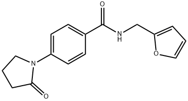 N-(2-FURYLMETHYL)-4-(2-OXO-1-PYRROLIDINYL)BENZENECARBOXAMIDE Struktur