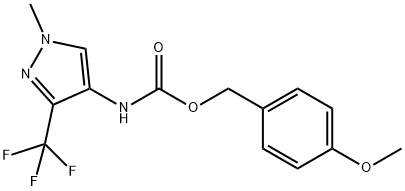 4-METHOXYBENZYL N-[1-METHYL-3-(TRIFLUOROMETHYL)-1H-PYRAZOL-4-YL]CARBAMATE Struktur