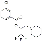 2,2,2-TRIFLUORO-1-(PIPERIDINOMETHYL)ETHYL 3-CHLOROBENZENECARBOXYLATE Struktur