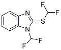 1-DIFLUOROMETHYL-2-(DIFLUOROMETHYLTHIO)BENZIMIDAZOLE Struktur