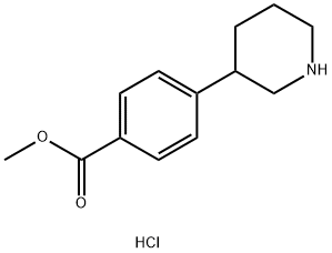 4-PIPERIDIN-3-YL-BENZOIC ACID METHYL ESTER HCL Struktur