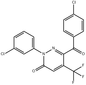 6-(4-CHLOROBENZOYL)-2-(3-CHLOROPHENYL)-5-(TRIFLUOROMETHYL)-3(2H)-PYRIDAZINONE Struktur