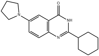 2-CYCLOHEXYL-6-(1-PYRROLIDINYL)-4(3H)-QUINAZOLINONE Struktur