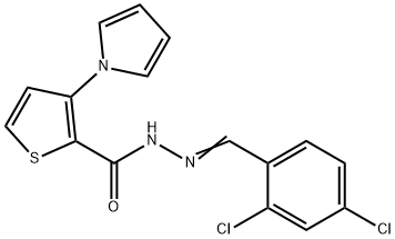 N'-[(Z)-(2,4-DICHLOROPHENYL)METHYLIDENE]-3-(1H-PYRROL-1-YL)-2-THIOPHENECARBOHYDRAZIDE Struktur