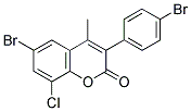 6-BROMO-3(4'-BROMOPHENYL)-8-CHLORO-4-METHYLCOUMARIN Struktur