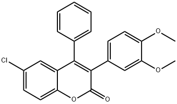 6-CHLORO-3(3',4'-DIMETHOXYPHENYL)-4-PHENYLCOUMARIN Struktur