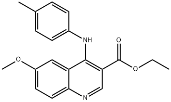 ETHYL 6-METHOXY-4-(4-TOLUIDINO)-3-QUINOLINECARBOXYLATE Struktur