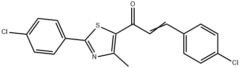 (E)-3-(4-CHLOROPHENYL)-1-[2-(4-CHLOROPHENYL)-4-METHYL-1,3-THIAZOL-5-YL]-2-PROPEN-1-ONE Struktur