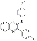 2-(4-CHLOROPHENYL)-3-[(4-METHOXYPHENYL)SULFANYL]QUINOLINE Struktur