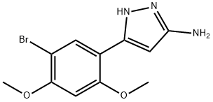 3-(5-BROMO-2,4-DIMETHOXYPHENYL)-1H-PYRAZOL-5-AMINE Struktur