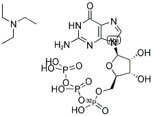 GUANOSINE 5'-[ALPHA-32P]TRIPHOSPHATE, TRIETHYLAMMONIUM SALT Struktur