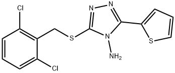 3-[(2,6-DICHLOROBENZYL)SULFANYL]-5-(2-THIENYL)-4H-1,2,4-TRIAZOL-4-AMINE Struktur