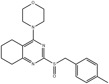 2-[(4-METHYLBENZYL)SULFINYL]-4-MORPHOLINO-5,6,7,8-TETRAHYDROQUINAZOLINE Struktur